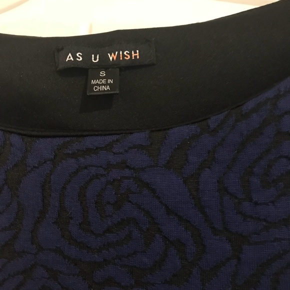 🌼3/$15🌼 As You Wish Blue Floral Dress Small - Picture 3 of 3